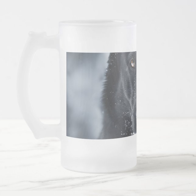 Black German Shepherd Frostat Ölglas (Vänster)