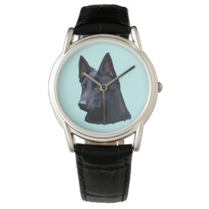 Black German Shepherd Hund Armbandsur