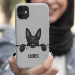 Black German Shepherd Hund Cute Personlig<br><div class="desc">Black German Shepherd Phone Case. En lustig iphone case för GSD älskare,  tillgänglig i olika färg. Den här roligtens mobiltelefon kan anpassas med texten. Besök Jenns Doodle World om du vill ha fler mobila tillbehör och djurälskare för personlig i hund aveln.</div>