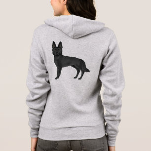 Black German Shepherd Hund Permanent Illustration T Shirt