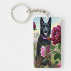 Black German Shepherd i Ro Garden ART