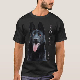 Black German Shepherd Shepard Hund Mamma Pappa Kä T Shirt