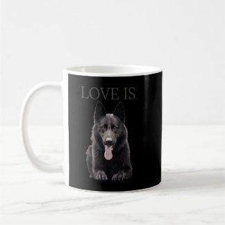 Black German Shepherd Shirt Shepard TShirt Hund Ma Kaffemugg