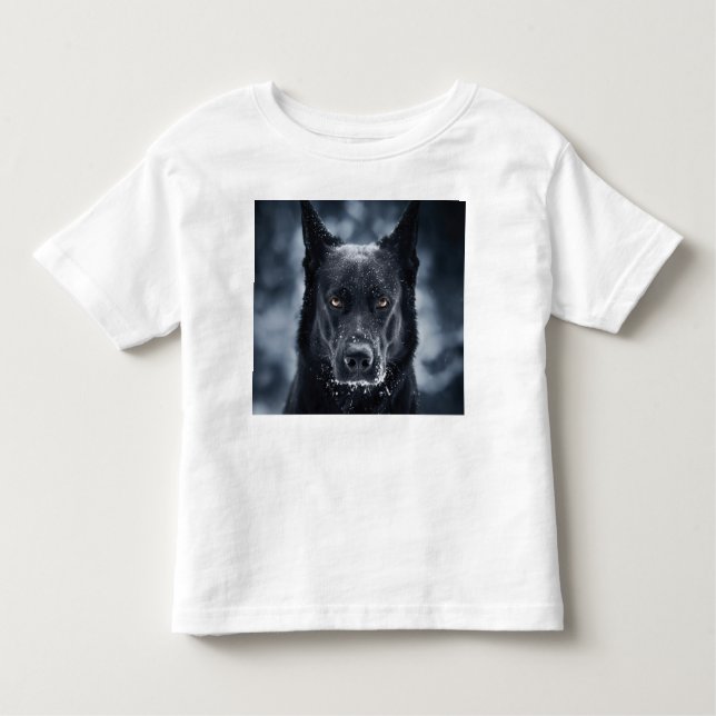 Black German Shepherd T Shirt (Framsida)