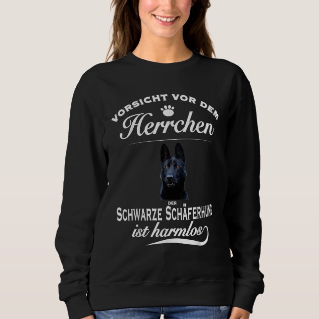 Black German Shepherd T Shirt (Framsida)