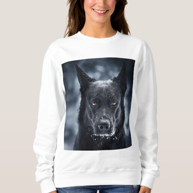Black German Shepherd T Shirt (Framsida)
