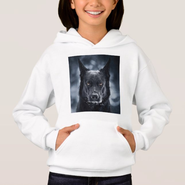 Black German Shepherd T Shirt (Framsida)