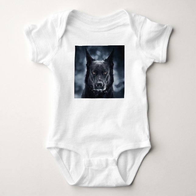 Black German Shepherd T Shirt (Framsida)