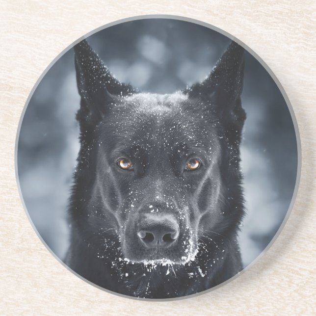 Black German Shepherd Underlägg (Framsidan)