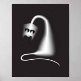 Black ghost cat poster