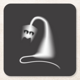 Black ghost cat underlägg papper kvadrat