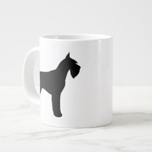 Black Giant Schnauzer Hund Silhouettes Jumbo Mugg