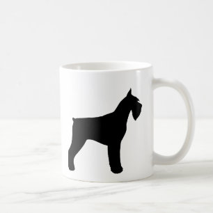 Black Giant Schnauzer Silhouettes Hund älskare Kaffemugg
