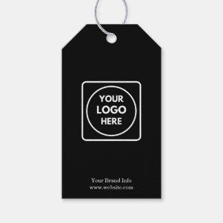 Black Gift Bag | Anpassningsbar Corporate Logotyp  Presentetikett