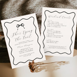 Black Gifter sig Bow Bachelorette Party Inbjudningar