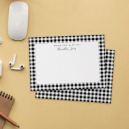 Black Gingham Check from the Desk of the Tack Kort