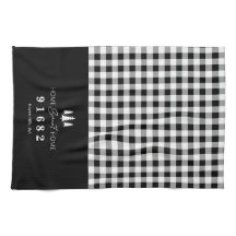 Black Gingham Home Sweet Home Anpassningsbar Zip C