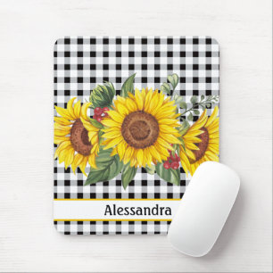Black Gingham Solros Personlig Musmatta