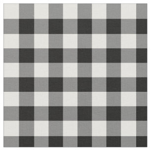 Black Gingham Tyg