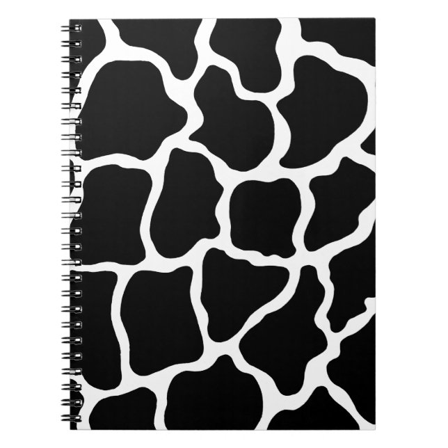 Black Giraffe Skriv ut anteckningsbok (Framsidan)