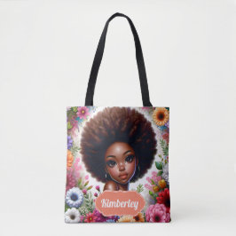 Black girl African American med Afro Tygkasse