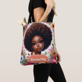 Black girl African American med Afro Tygkasse
