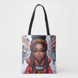 Black girl African American med Braids Tygkasse