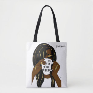 Black Girl Afro American Woman InspirationalQuote Tygkasse