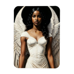 Black Girl Angel Angelcore Art Magnet
