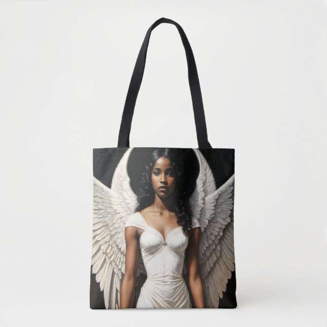 Black Girl Angel Angelcore Art Tygkasse (Framsida)