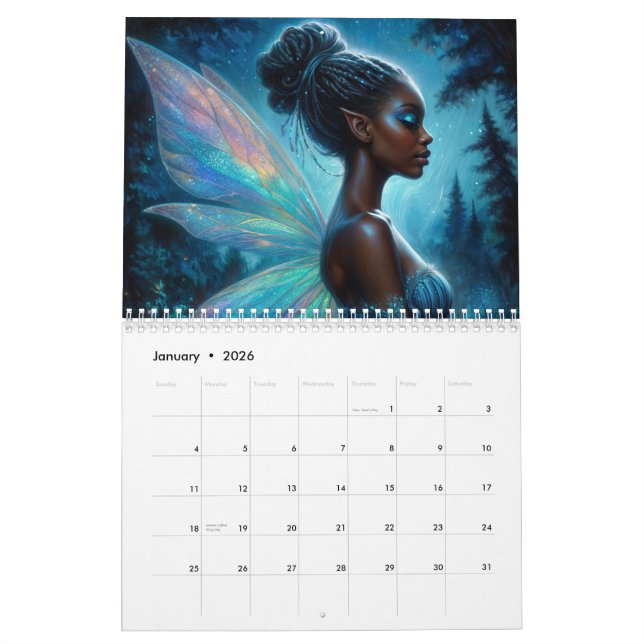 Black Girl Artwork Calendar Kalender (Jan 2026)