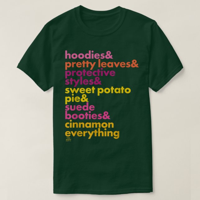 Black Girl AutumnBlack Girl Fall T Shirt (Design framsida)
