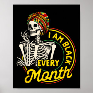 Black Girl Back History Month African Im Black Kvä Poster