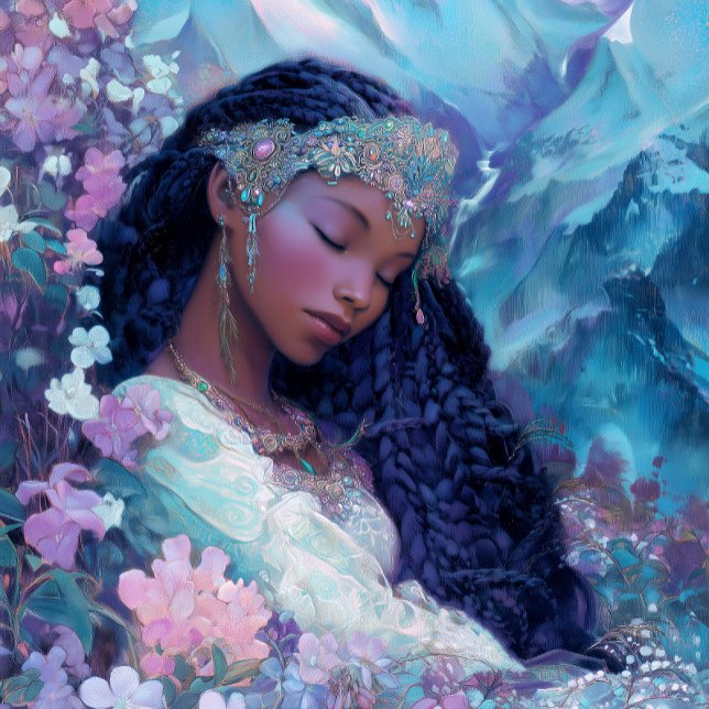 Black Girl Black Queen Fantasy Art Goddess Poster (Skapare uppladdad)