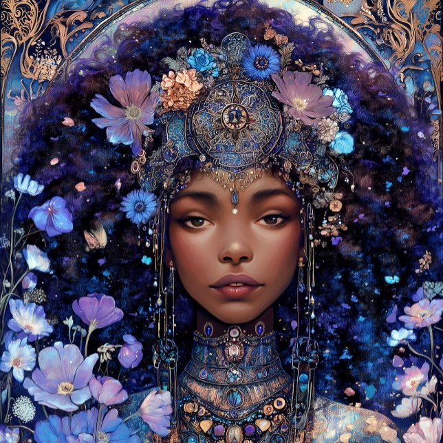 Black Girl Black Queen Fantasy Art Goddess Poster (Skapare uppladdad)