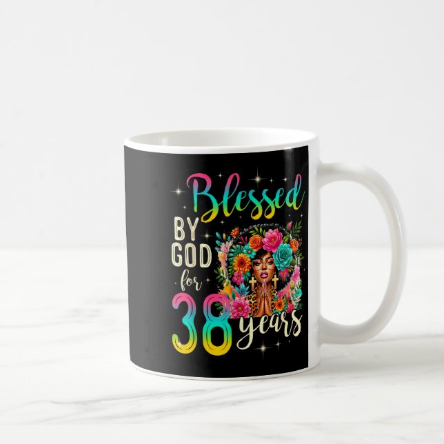 Black Girl Blessed By God For 38 Years Christian B Kaffemugg (Höger)