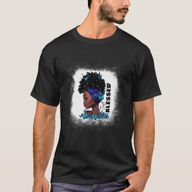 Black Girl Christian Black Queen Afro African Just T Shirt (Framsida)