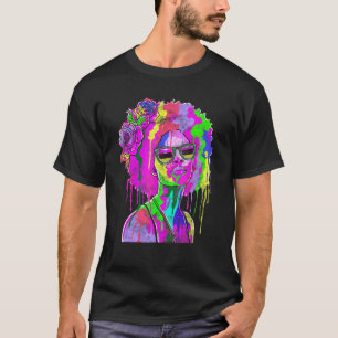 Black Girl Inspired Black Woman Paint-drivrutin T Shirt