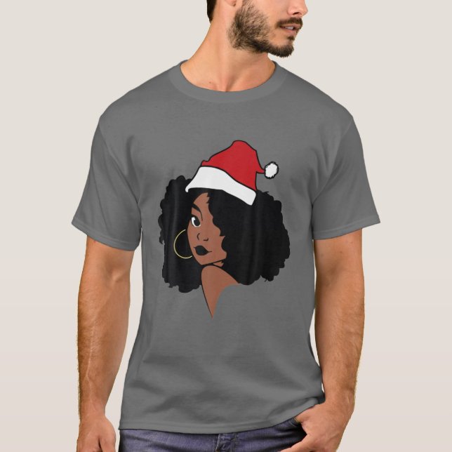 Black Girl jul T Shirt (Framsida)