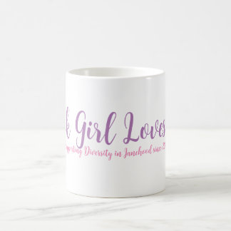 Black Girl Kärlek Jane Classic Mugg in White