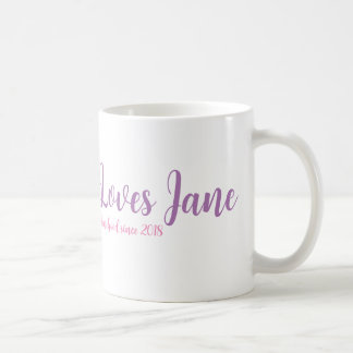 Black Girl Kärlek Jane Classic Mugg in White