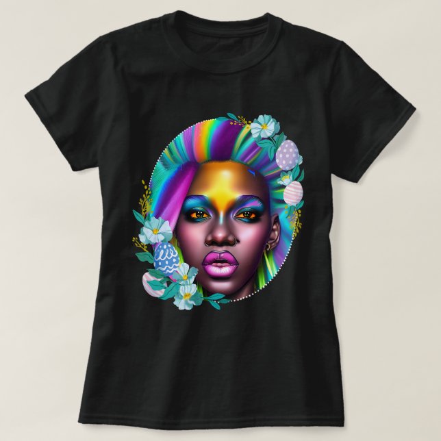 Black Girl Magbow Spring Melanin Sista Wome T Shirt (Design framsida)