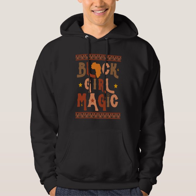 Black Girl Magic African American Black History Mo Hoodie (Framsida)