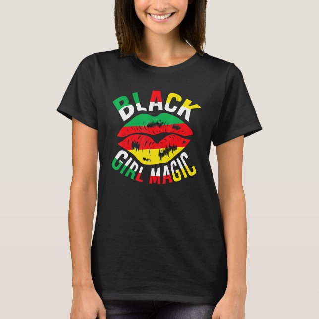 Black Girl Magic African Black History Mo T Shirt (Framsida)