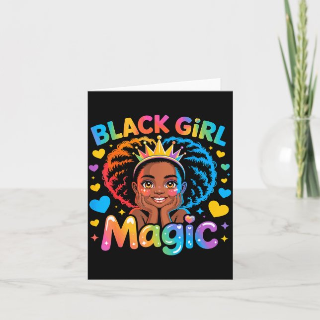 Black Girl Magic African Girl Hbcu  Kort (Framsida)
