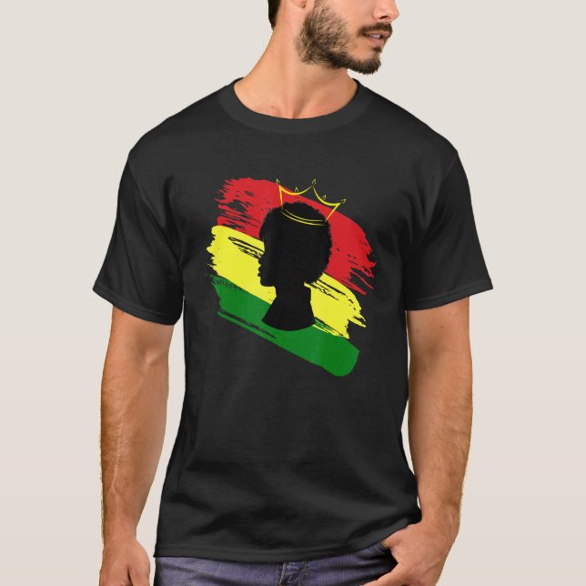 Black Girl Magic African Queen Melanin Girl Power T Shirt (Framsida)