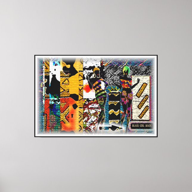 Black Girl Magic: Afrocentric Elegance på Canvas (Framsida)