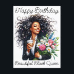 Black Girl Magic Birthday Sista Melanin Woman Helg Vykort<br><div class="desc">Black Girl Magic Anpassningsbar Personlig Birthday Sista Melanin Woman Queens</div>