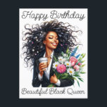 Black Girl Magic Birthday Sista Melanin Woman Helg Vykort<br><div class="desc">Black Girl Magic Anpassningsbar Personlig Birthday Sista Melanin Woman Queens</div>