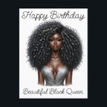 Black Girl Magic Birthday Sista Melanin Woman Helg Vykort<br><div class="desc">Black Girl Magic Anpassningsbar Personlig Birthday Sista Melanin Woman Queens</div>
